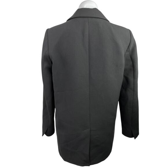 Zara Black Double Breasted Career Office Business Blazer Coat Jacket Top Size S - Picture 2 of 4